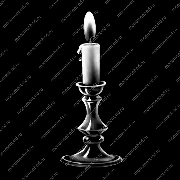 Гравировка свечи С-030 от ≤ 15  см.