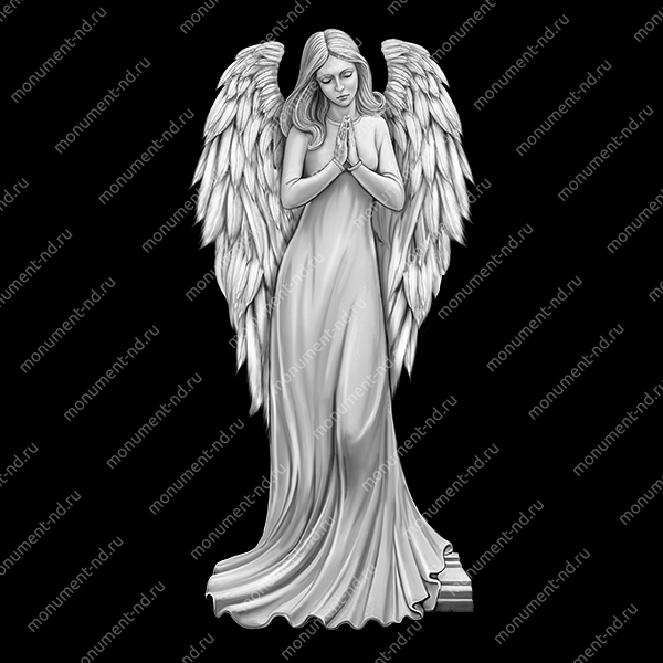 Гравировка ангела А-018 от 25х25 см