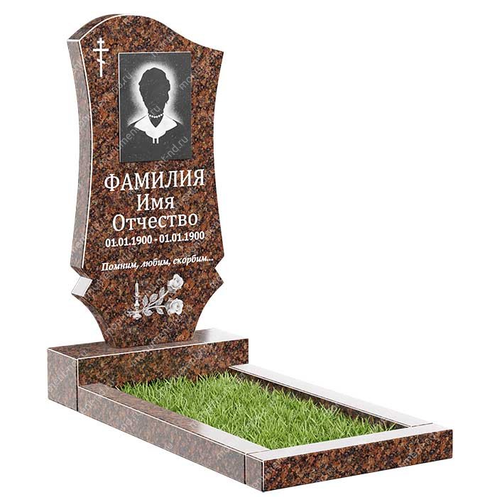 Памятник из дымовского гранита ДВ - 034