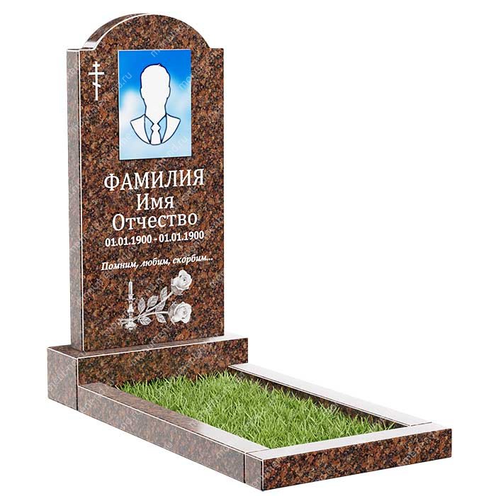 Памятник из дымовского гранита ДВ - 011