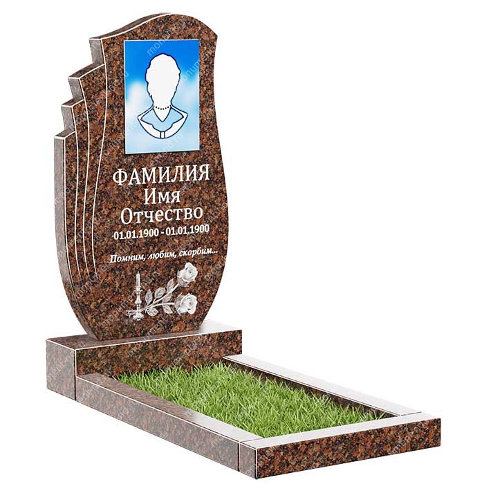 Памятник из дымовского гранита ДВ - 028