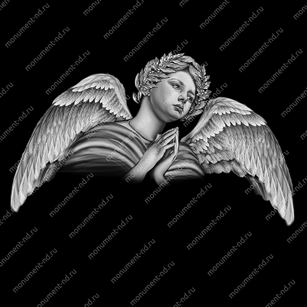 Гравировка ангела А-012 от 25х25 см