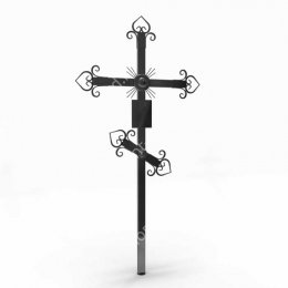 Крест на могилу Кр-006   металл 200х70 см