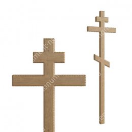 Деревянный крест на могилу ДкД - 004 дуб 210х70х5 см