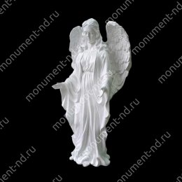 Ангел на памятник А-020 полимергранит цвет белый/бронза 43(ǿ 13) см.