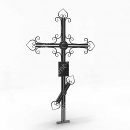 Крест на могилу Кр-009   металл 200х70 см