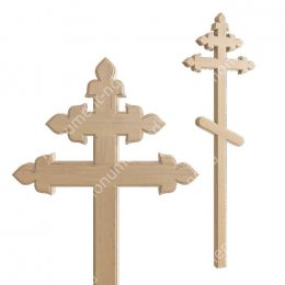 Деревянный крест на могилу ДкС - 014 сосна 210х90х5 см