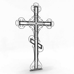 Крест на могилу Кр-002   металл 200х70 см