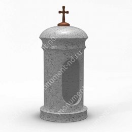 Лампада на могилу-007С гранит цвет серый 35х15 см