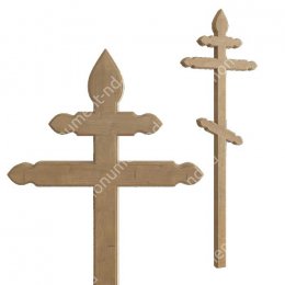 Деревянный крест на могилу ДкД - 012 дуб 210х70х5 см