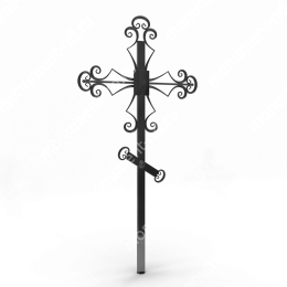 Крест на могилу Кр-003 металл 200х70 см
