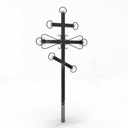 Крест на могилу Кр-001  металл 200х70 см