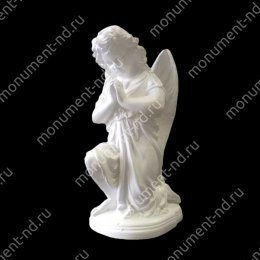 Ангел на памятник А-026 полимергранит цвет белый/бронза 25(10х15) см.