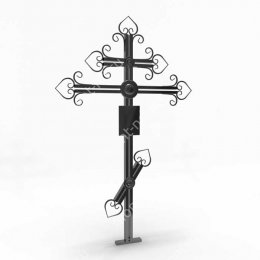 Крест на могилу Кр-010   крест металлический 200х70 см