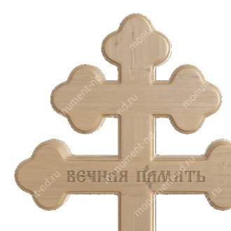 Деревянный крест на могилу ДкС - 005 сосна 210х70х5 см 2