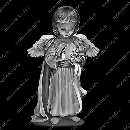 Гравировка ангела А-008 от 25х25 см