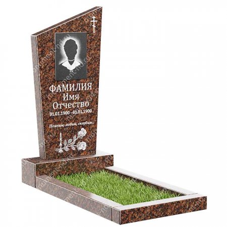 Памятник из дымовского гранита ДВ - 002