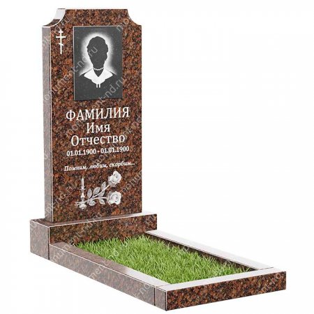 Памятник из дымовского гранита ДВ - 018