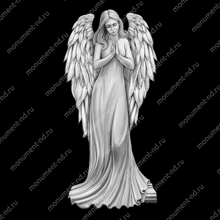 Гравировка ангела А-018 от 25х25 см