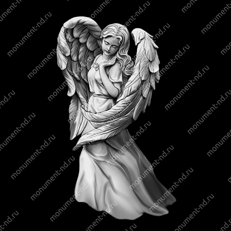 Гравировка ангела А-017 от 25х25 см